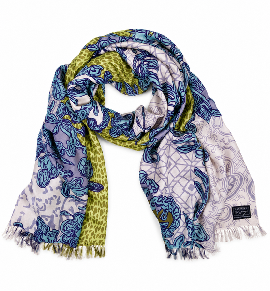 Passementerie, Lace & Leopard Silk Scarf