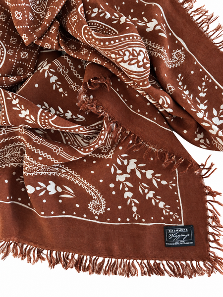 Signature Oblong Bandana Merino Wool Scarf