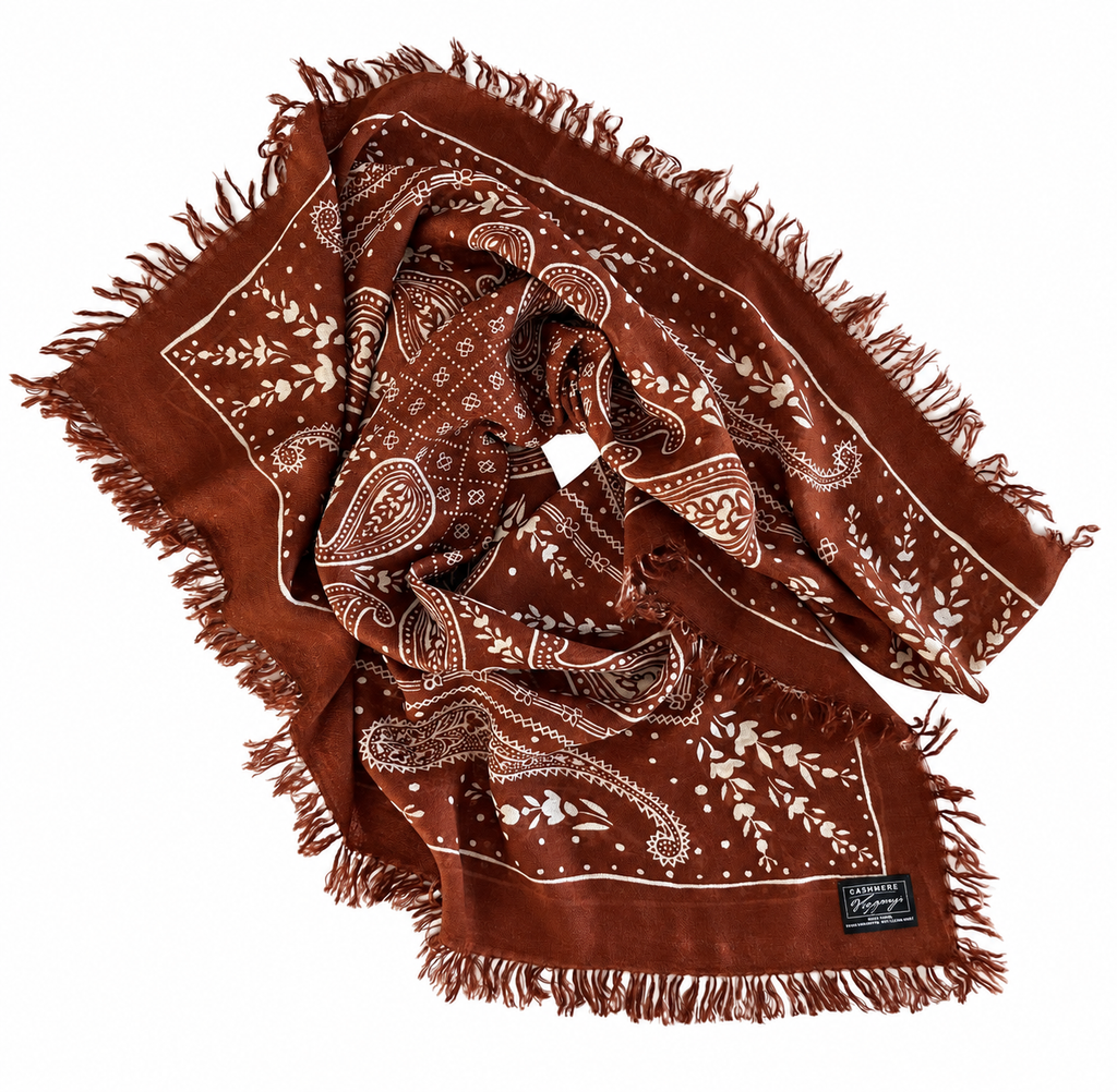 Oblong Bandana Cinnamon & Ivory