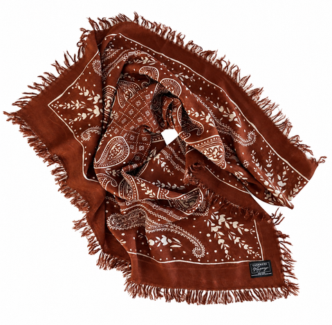 Oblong Bandana Cinnamon & Ivory