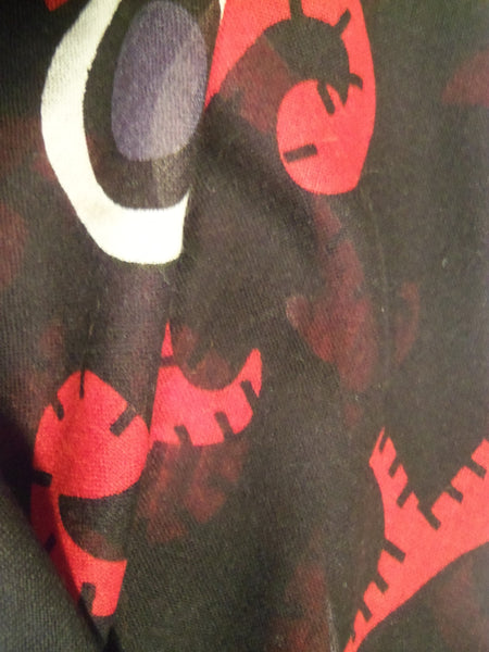 Applique print on Fine Merino