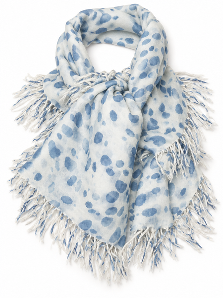Cheetah Spots Fine Gauge Cashmere Scarf | 36" Square