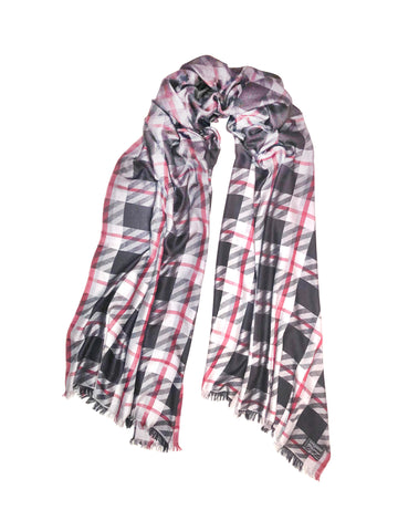 Yarn Dye Silk Woven Check Plaid & dipped to Ombre