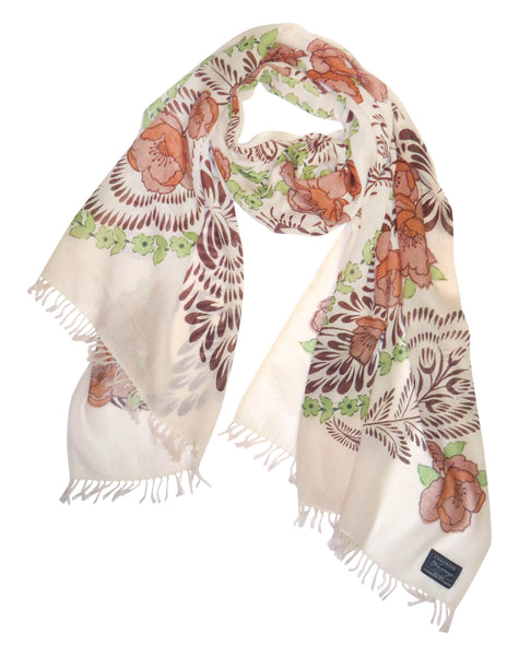 Folk Tale Floral on Fine Merino Wool