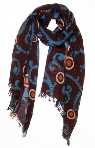 Applique print on Fine Merino