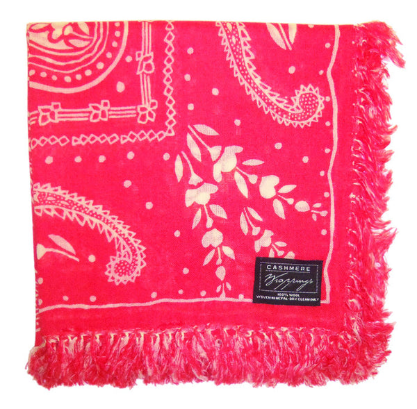 Bandana Square Print on Fine Merino Wool