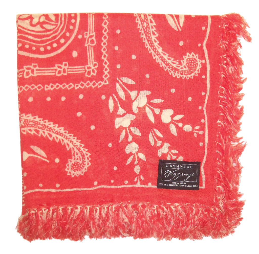 Bandana Square Print on Fine Merino Wool