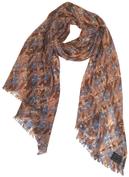 Chevron print on Fine Silk