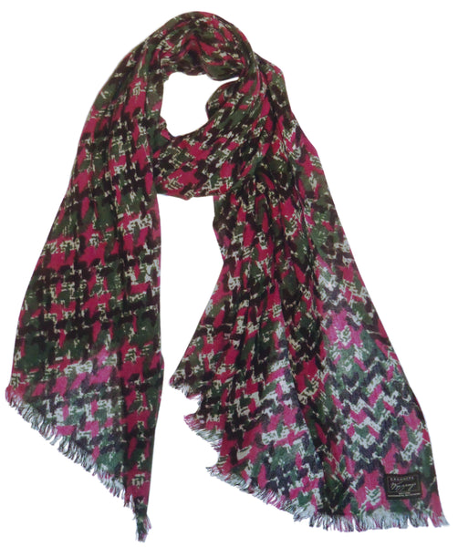 Chevron print on Fine Silk