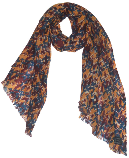Chevron print on Fine Merino