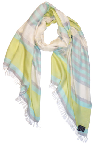 Sea Glass Stripes on Silk