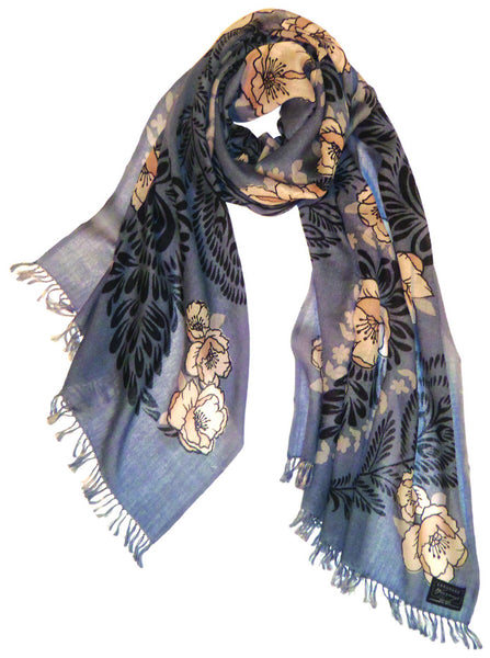 Folk Tale Floral on Fine Silk