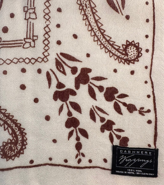 Bandana Square Print on Fine Merino Wool