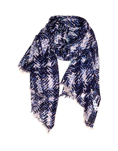 Plaid Print on Fine Silk