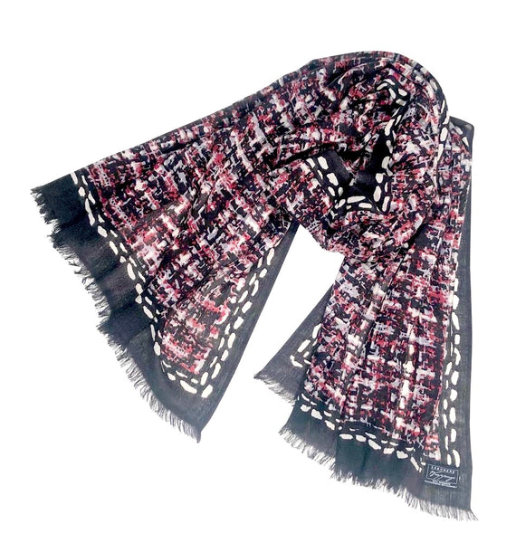 Tweed Print on Fine Silk