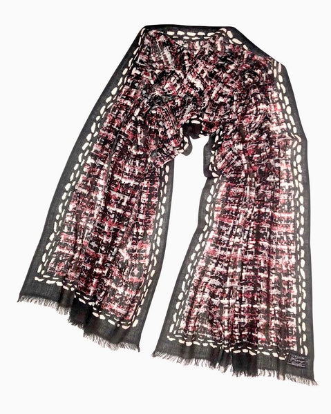 Tweed Print on Fine Silk