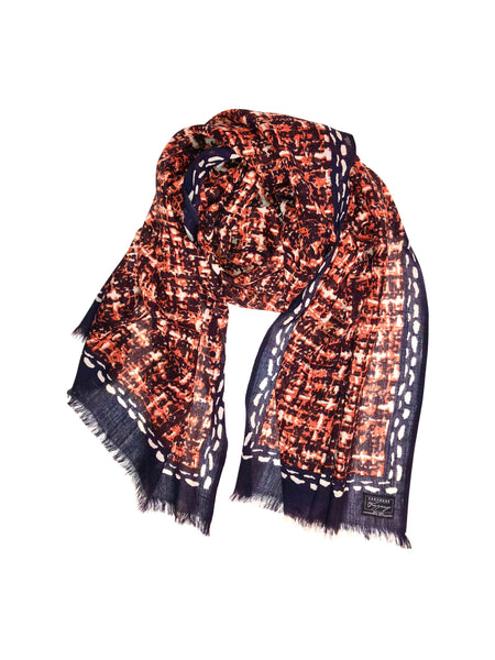 Tweed Print on Fine Merino Wool